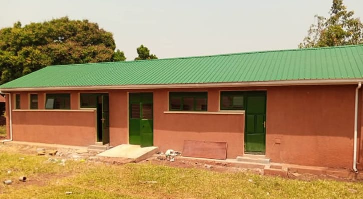 One of the newly constructed buildings